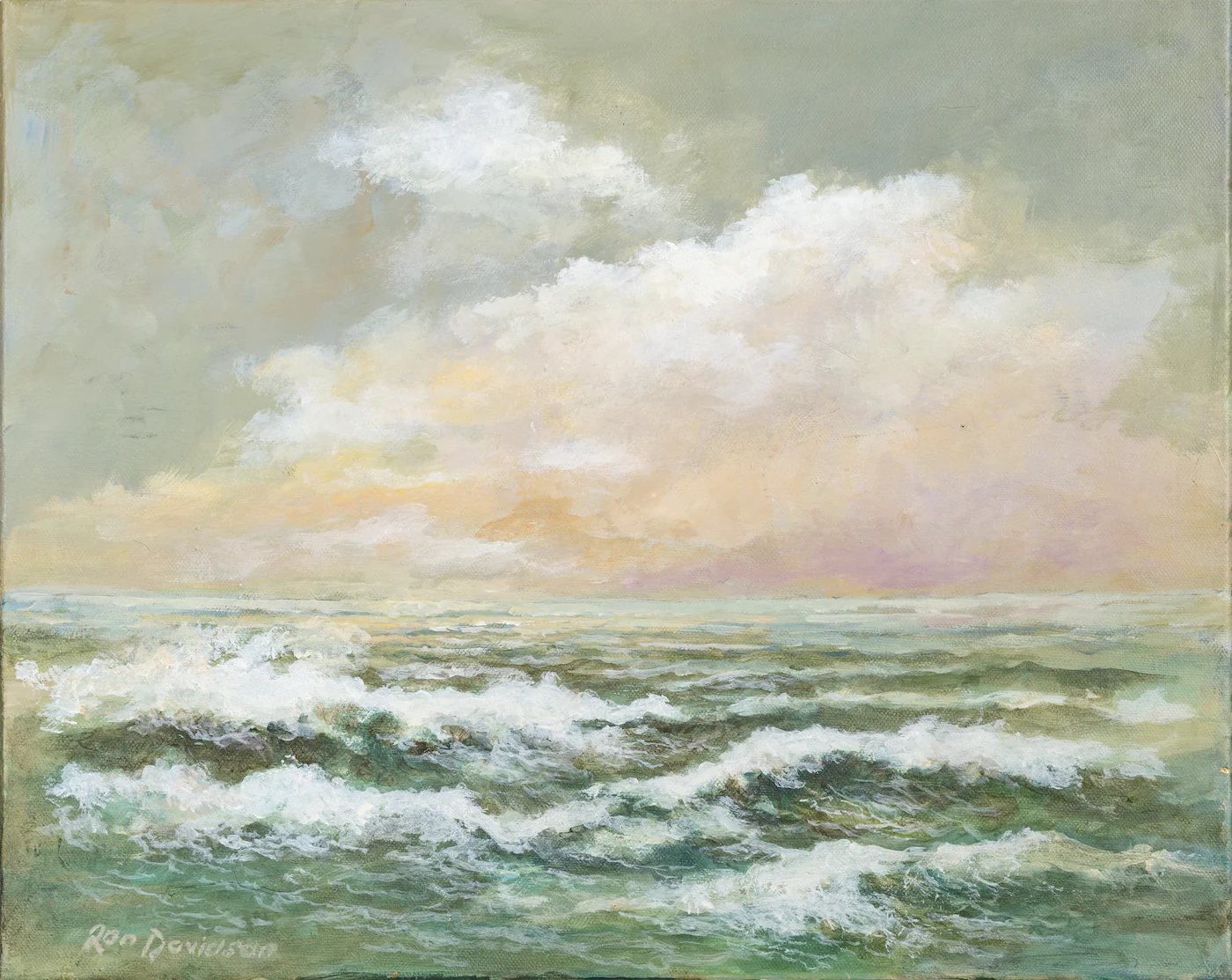 Over the Waves, a painting by Ron Davidson