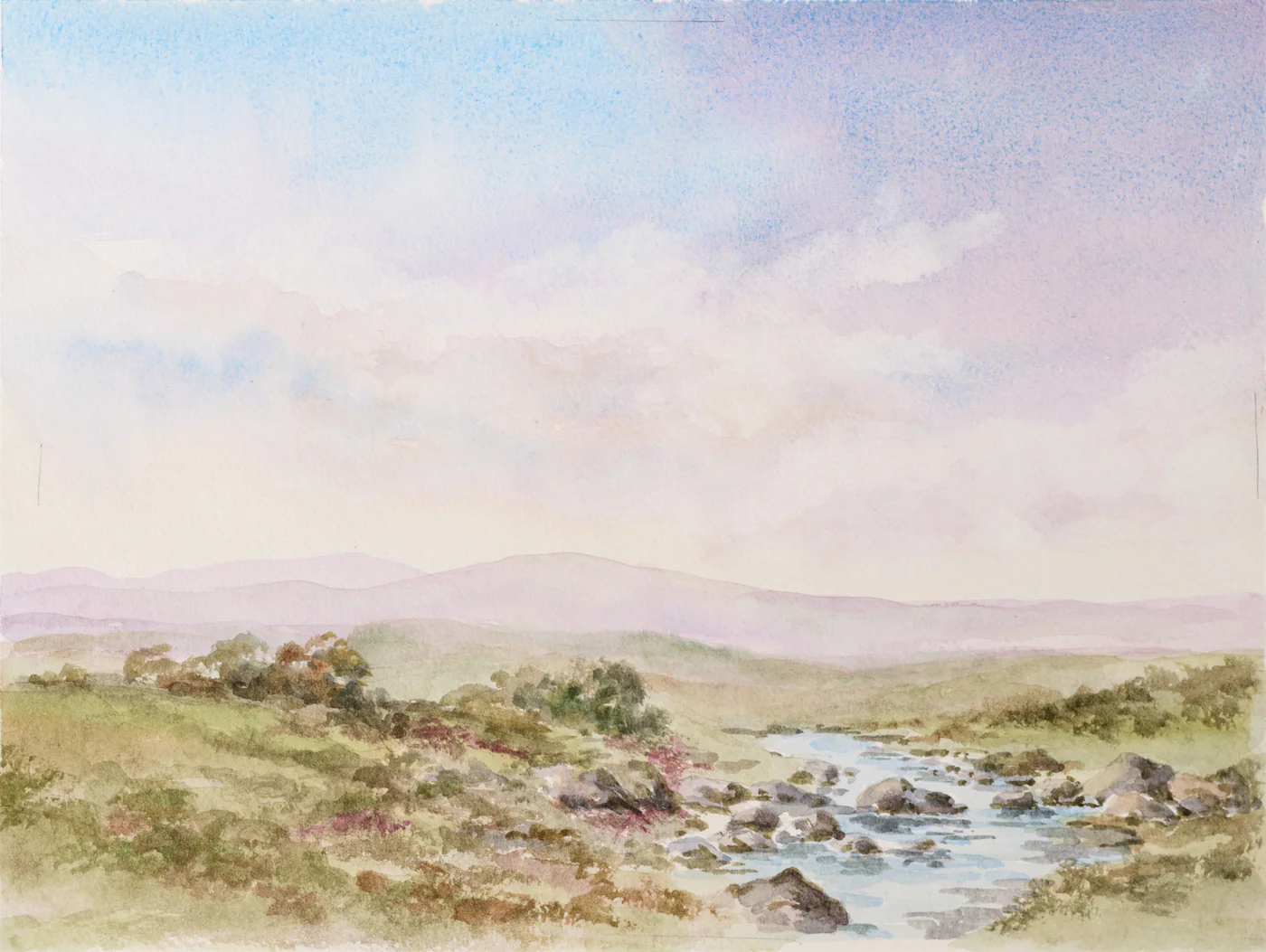 Skies over Cotherstone Moor, a painting by Ron Davidson