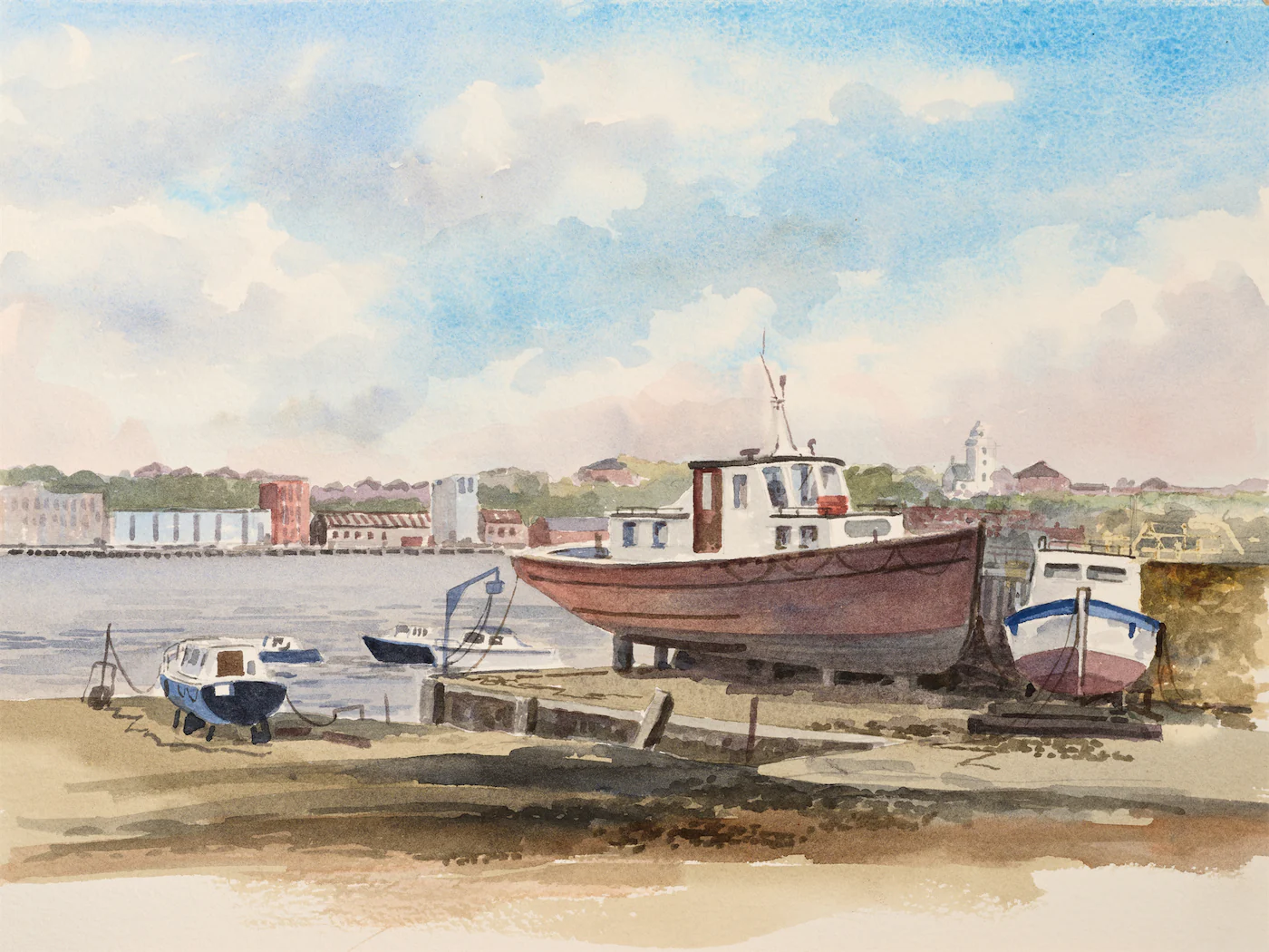 Dry Dock, a painting by Ron Davidson