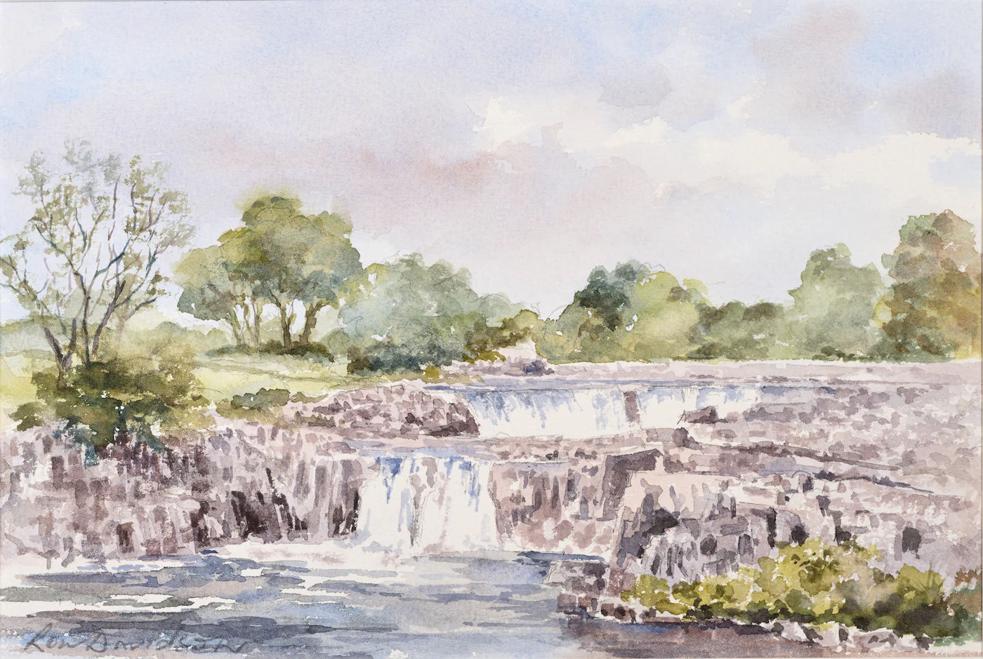 Pool at Low Force, a painting by Ron Davidson