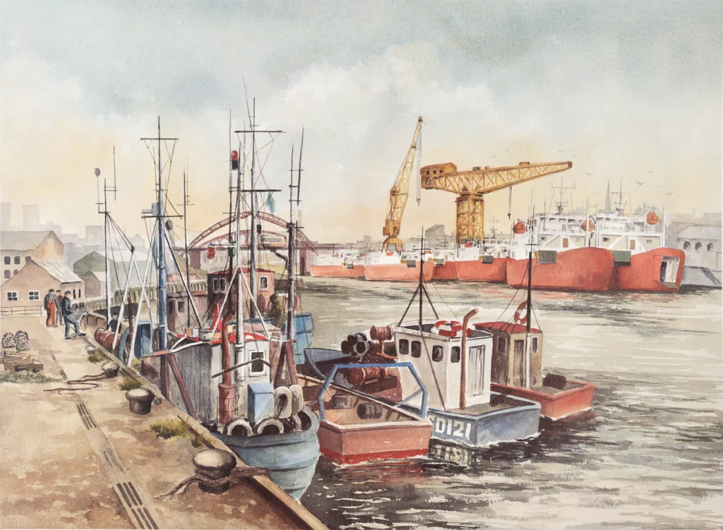 The Last Ships, a painting by Ron Davidson
