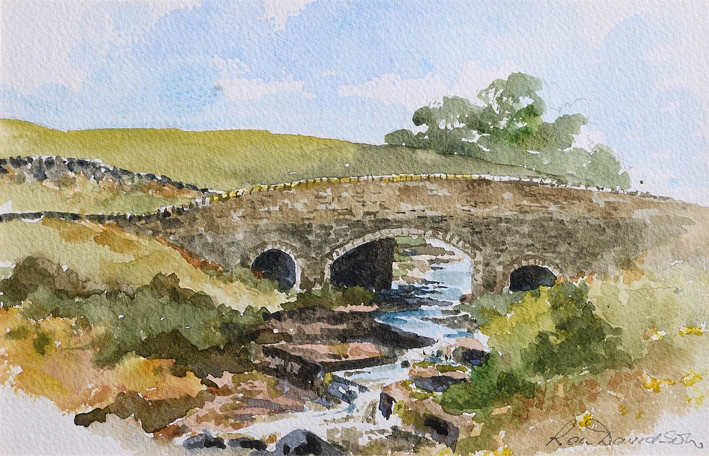 Water Under the Bridge, a painting by Ron Davidson