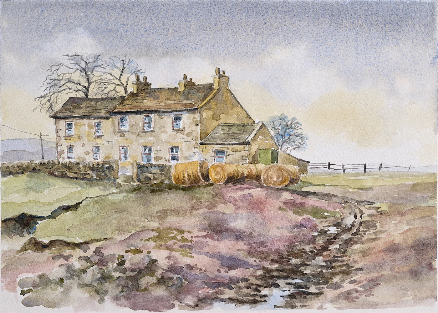 Selset Farm, a painting by Ron Davidson