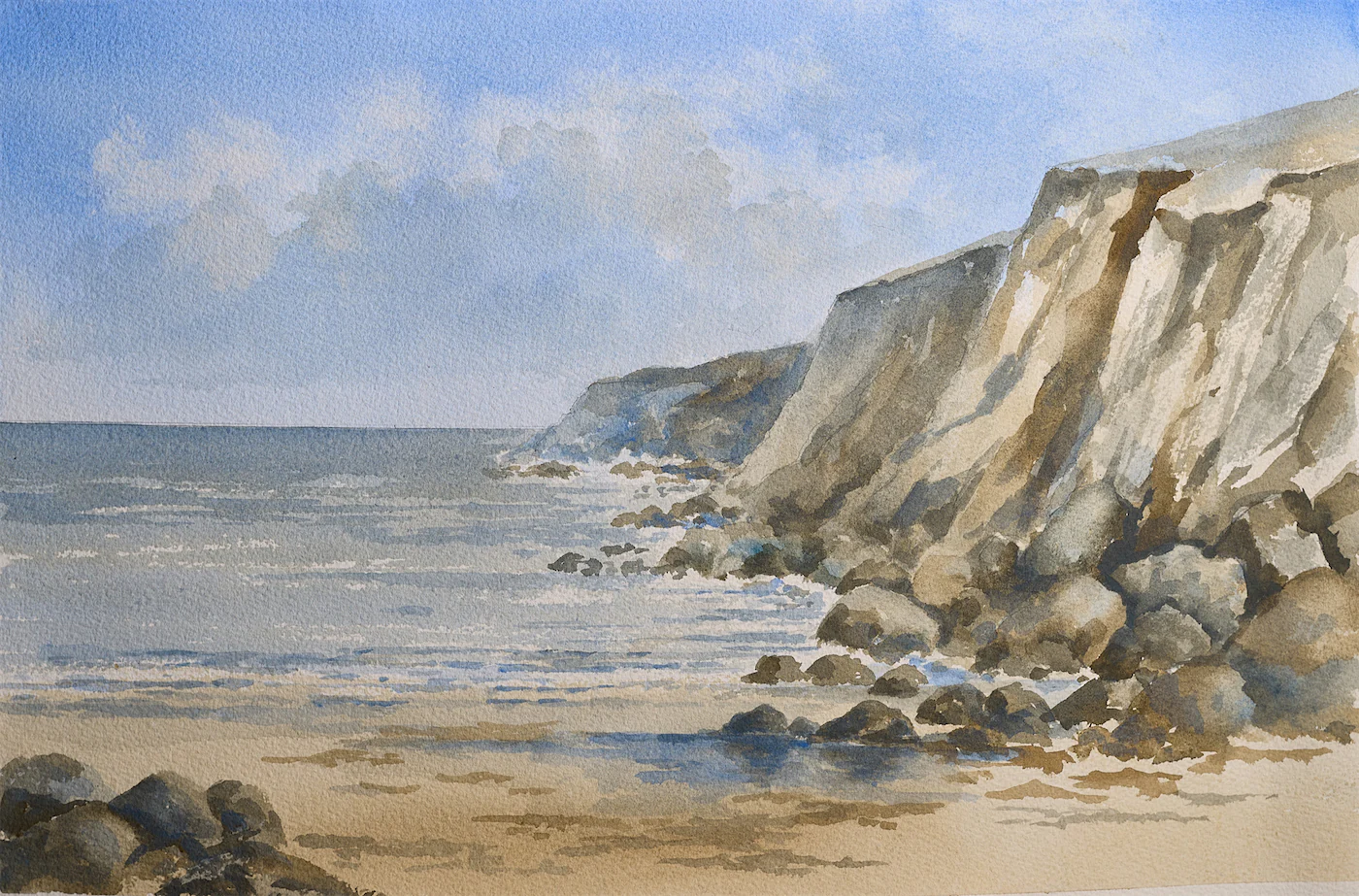 Cornish Coast, a painting by Ron Davidson
