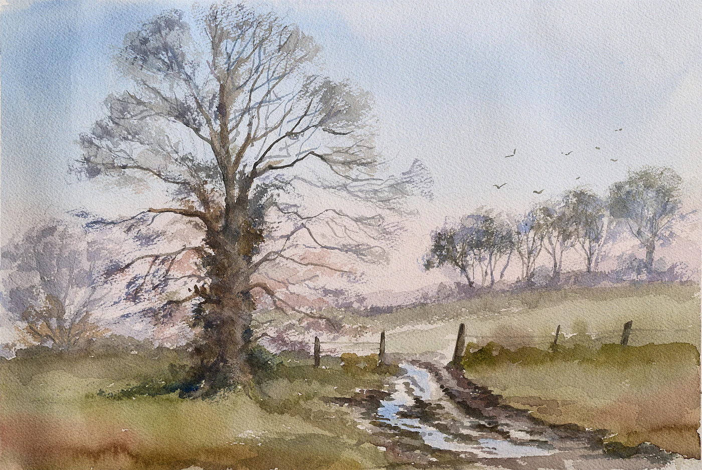 Slippery Track, a painting by Ron Davidson