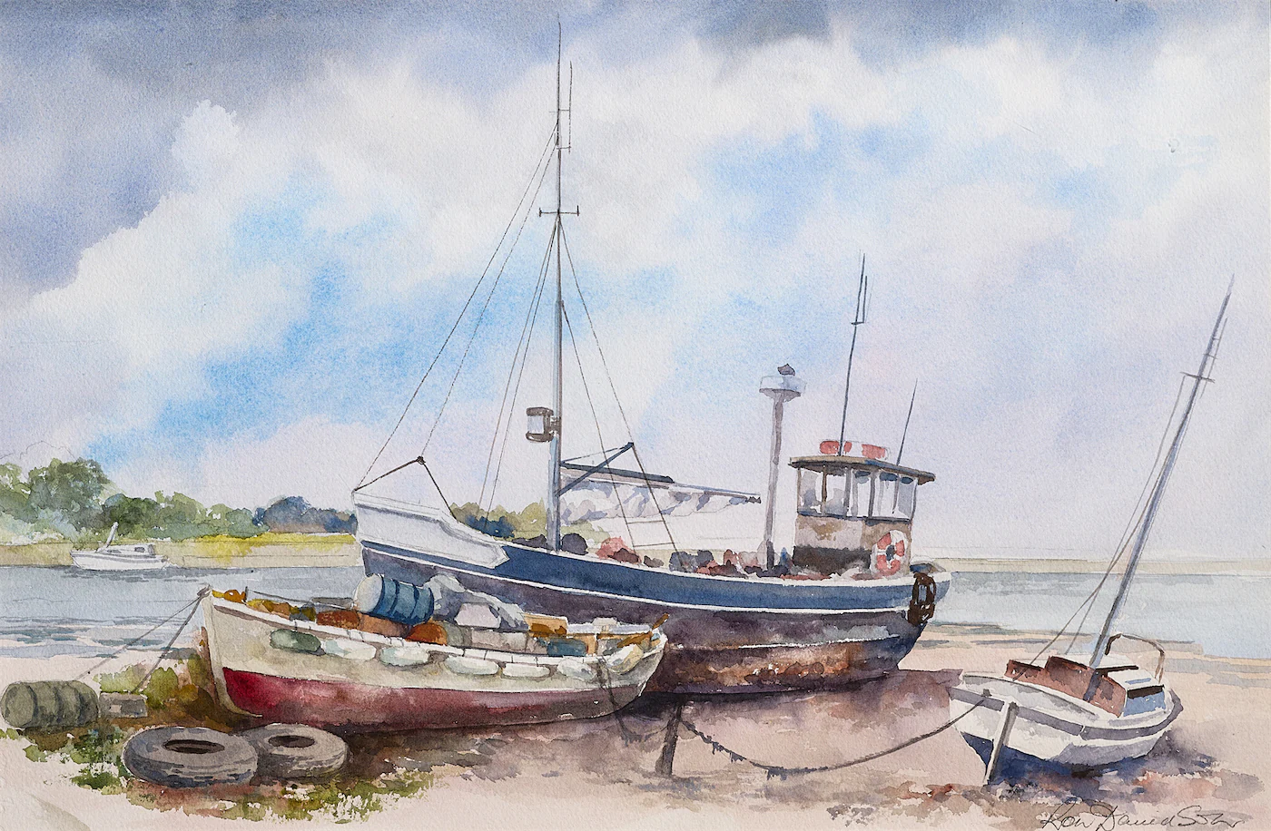 Low Tide, a painting by Ron Davidson