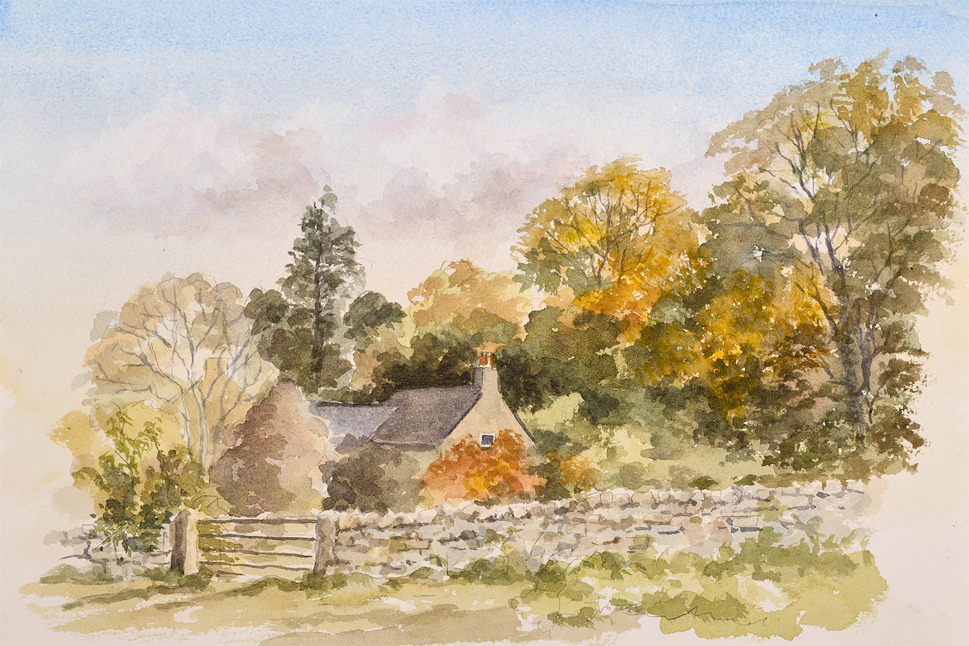 Village Life, a painting by Ron Davidson