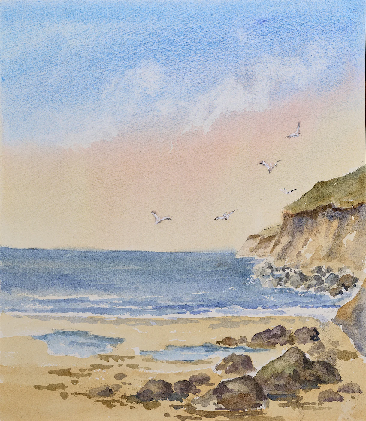 Sea Birds, a painting by Ron Davidson