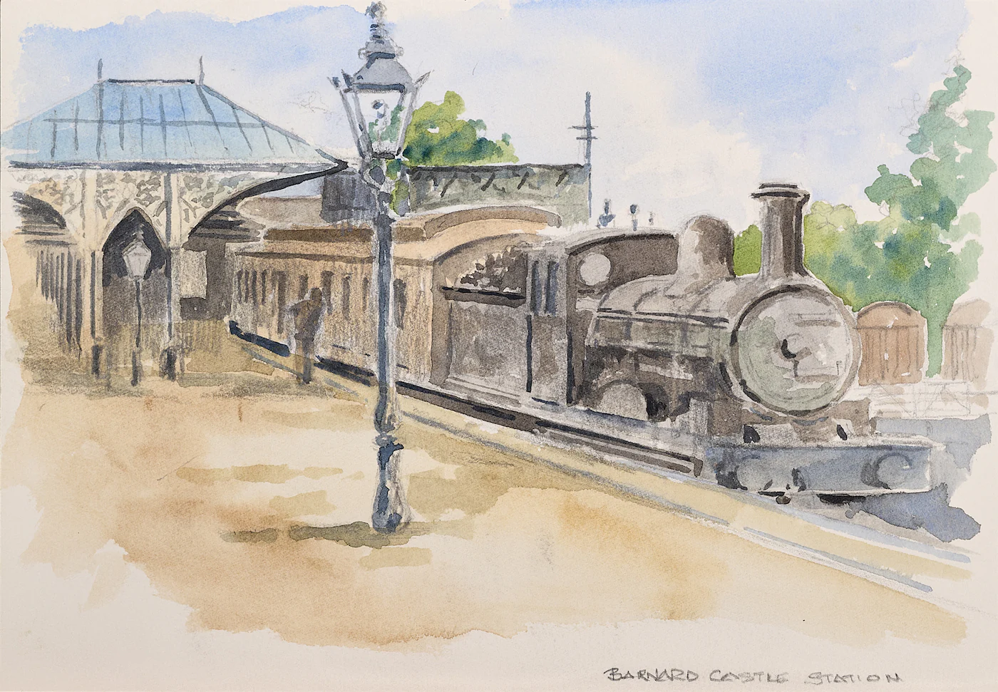 Train Approaching, a painting by Ron Davidson