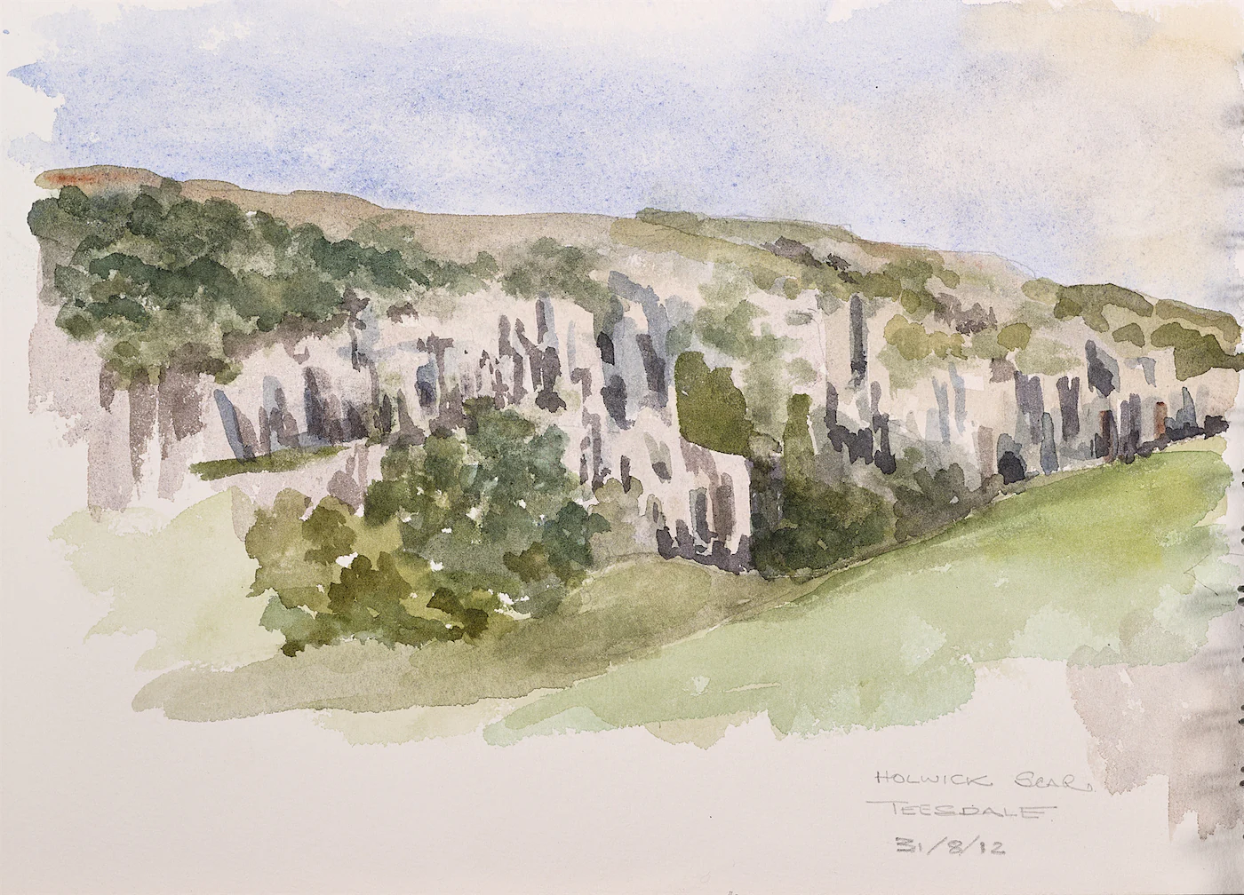 Holwick Scar, a painting by Ron Davidson