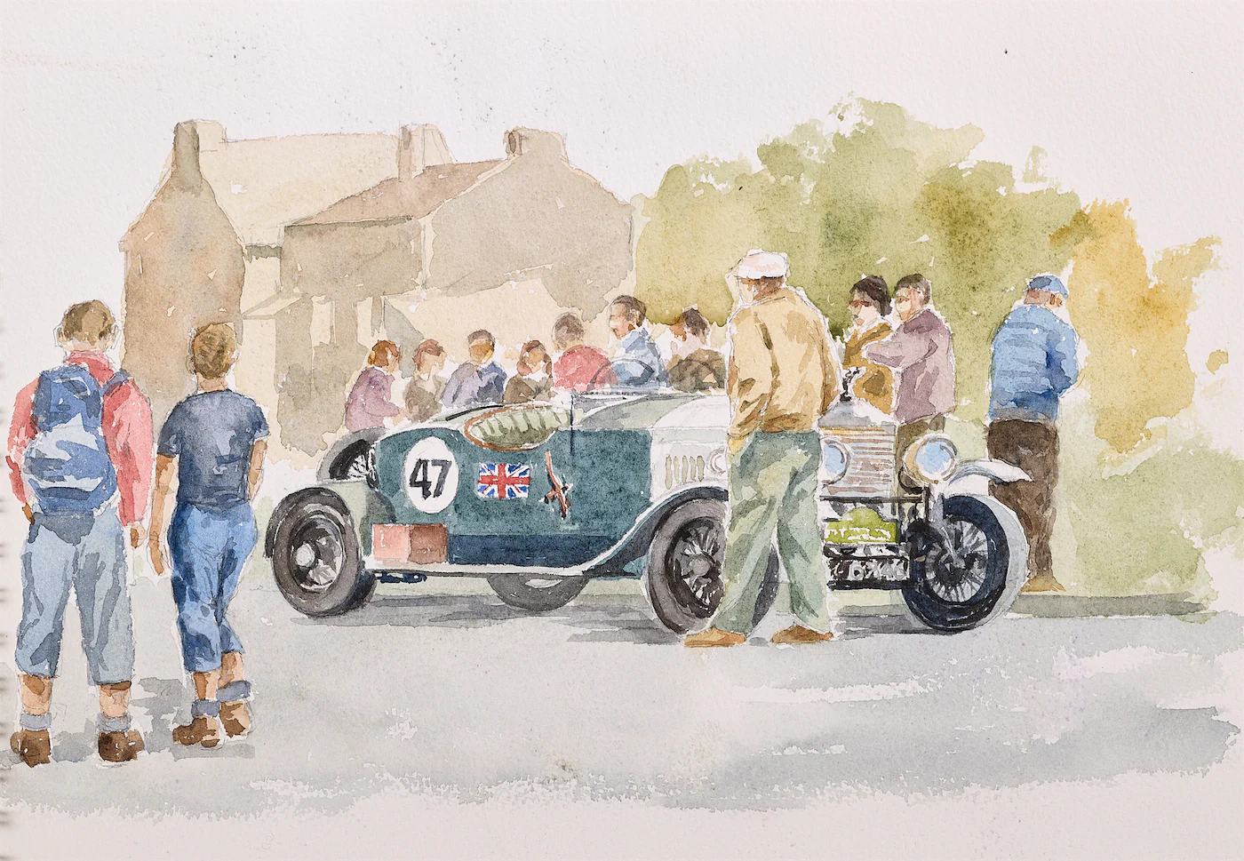 Racing Days, a painting by Ron Davidson
