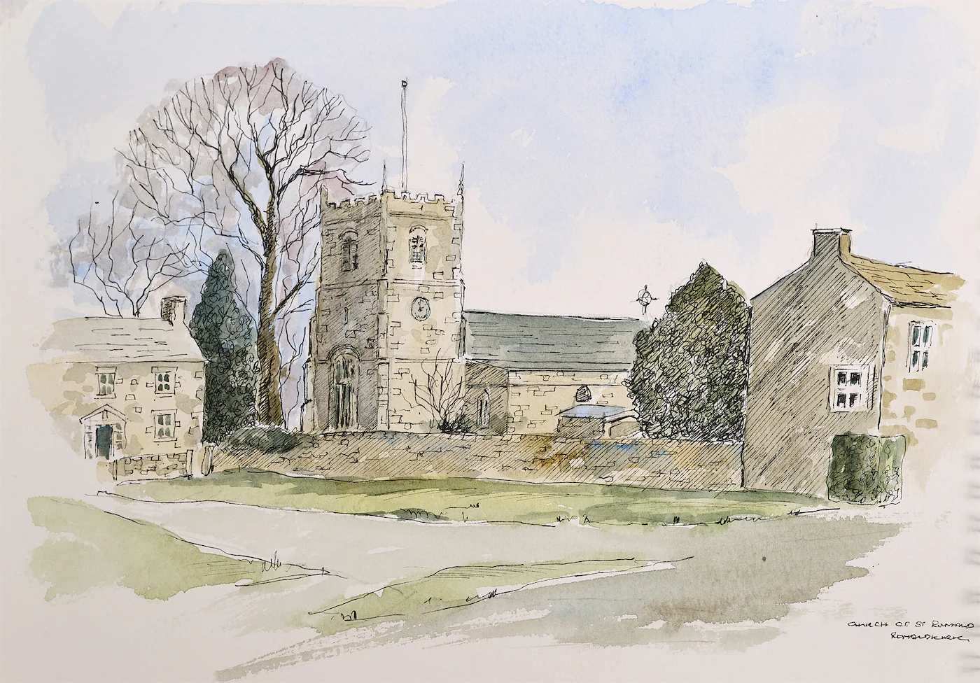 Church View, a painting by Ron Davidson