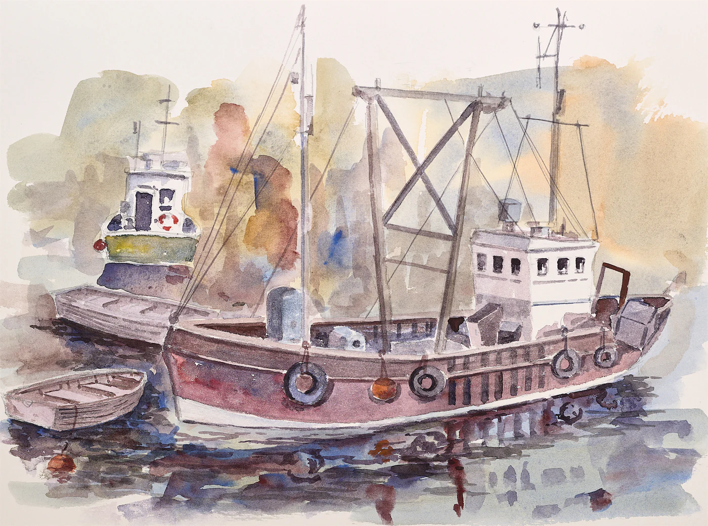 Rigged for the Sea, a painting by Ron Davidson