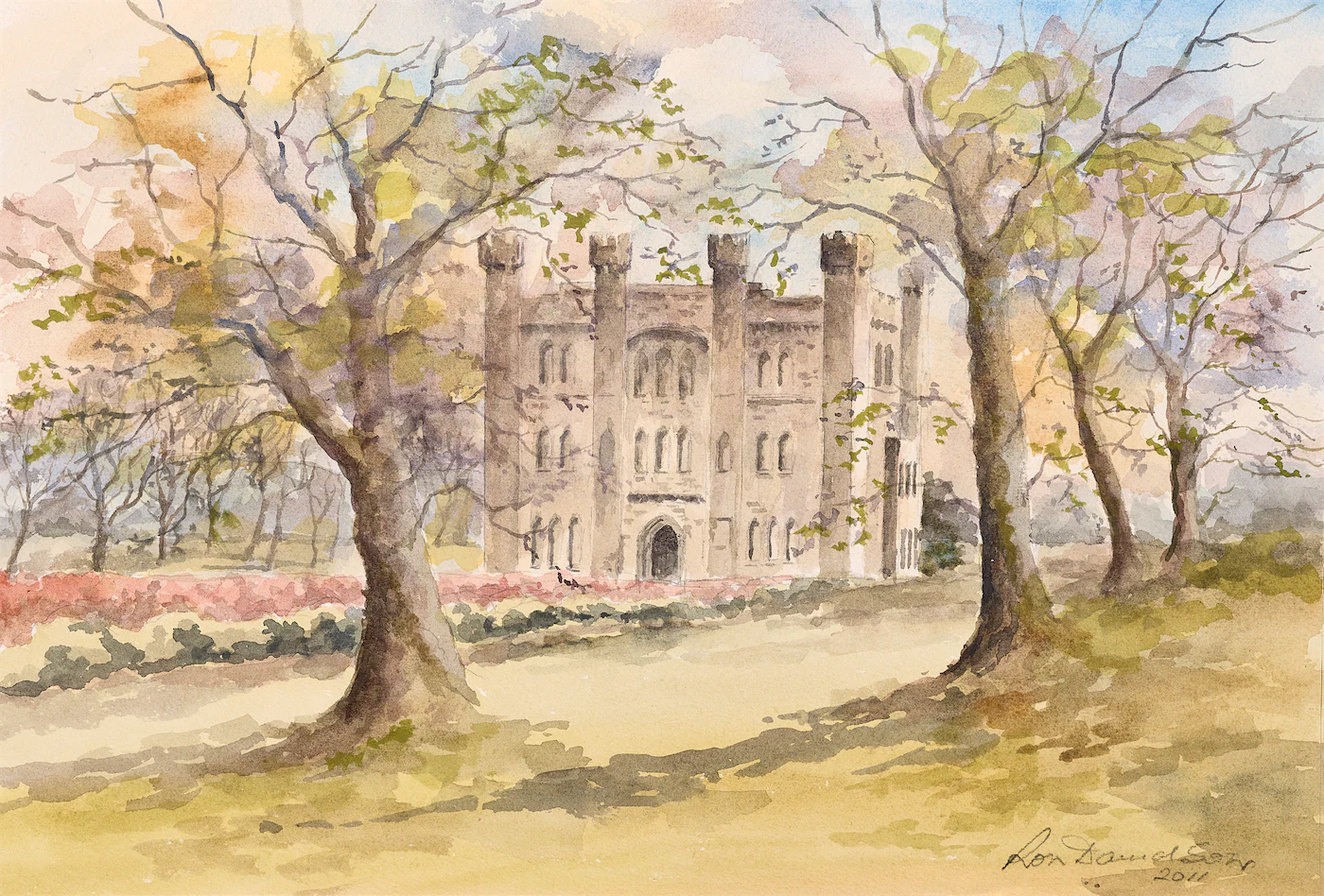 Castle in the Trees, a painting by Ron Davidson