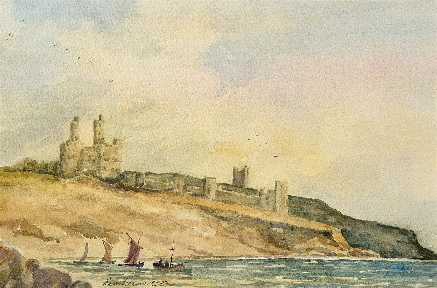 Sailing by the Castle, a painting by Ron Davidson