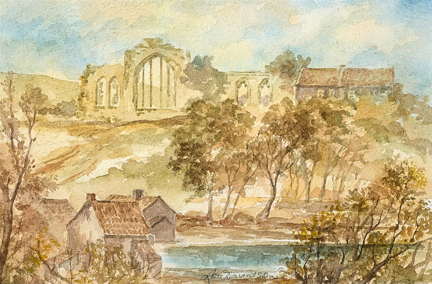 Abbey Settlement, a painting by Ron Davidson