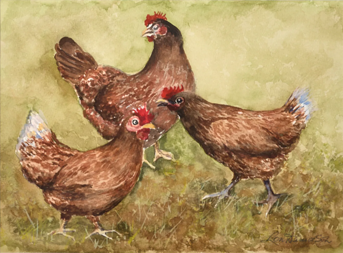 Pecking Order, a painting by Ron Davidson