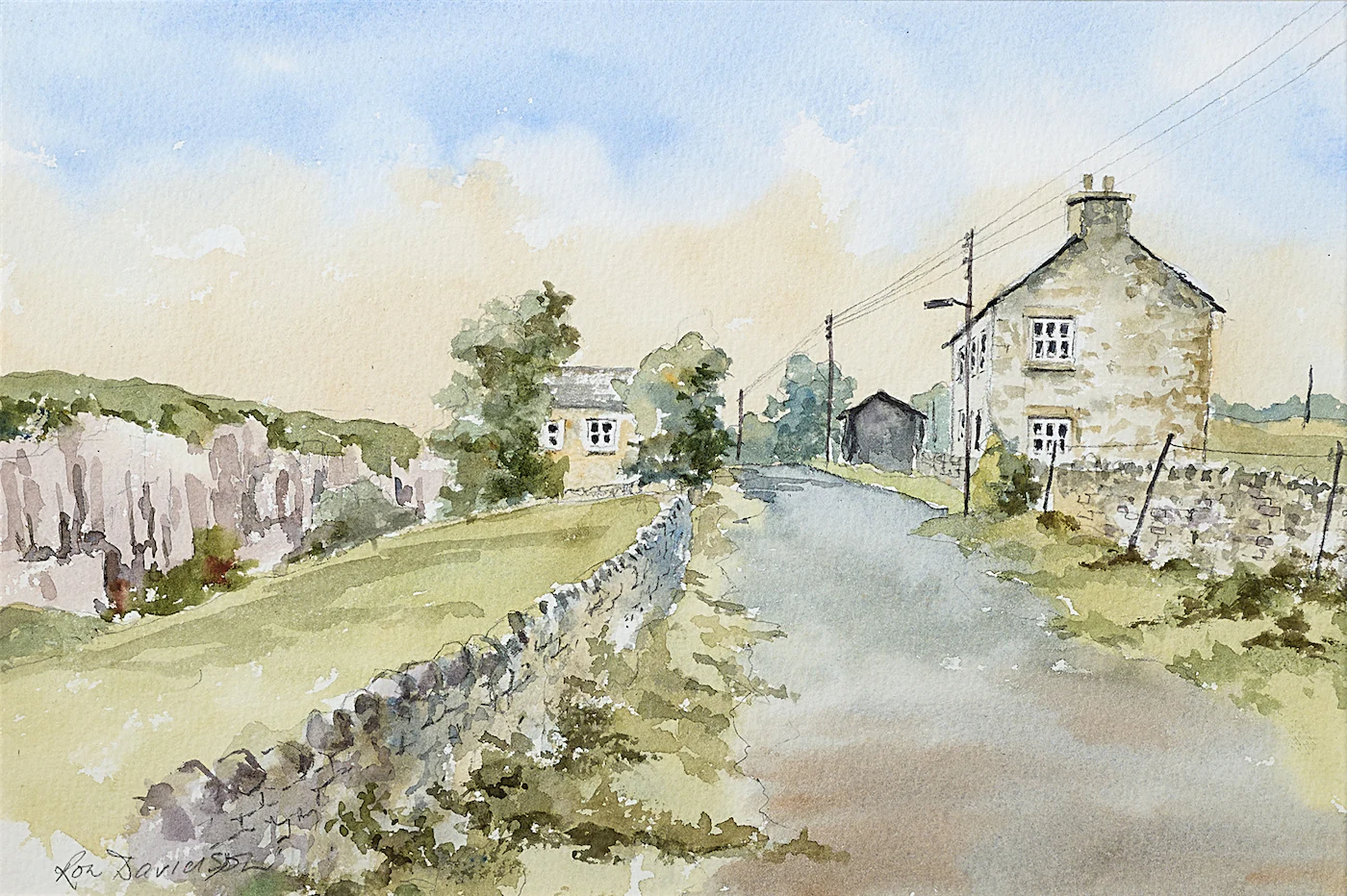 Holwick Hill, a painting by Ron Davidson