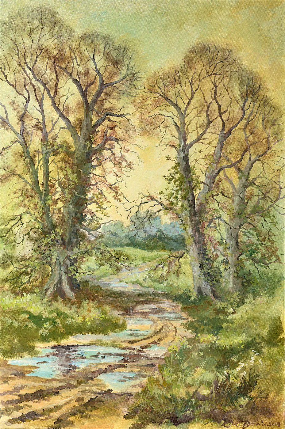 Pathway to Autumn, a painting by Ron Davidson